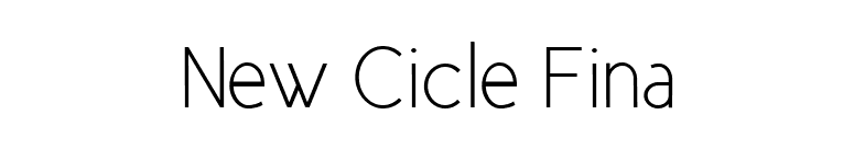 New Cicle Fina font preview
