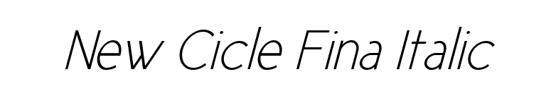 New Cicle Fina Italic font preview