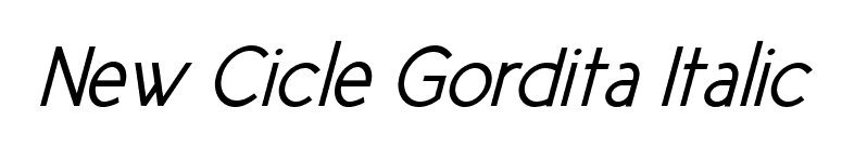 New Cicle Gordita Italic font preview
