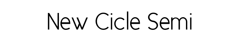 New Cicle Semi font preview