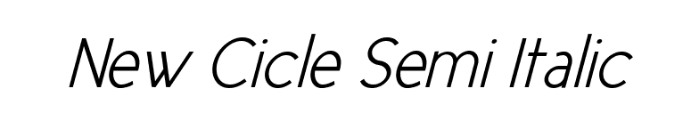 New Cicle Semi Italic font preview