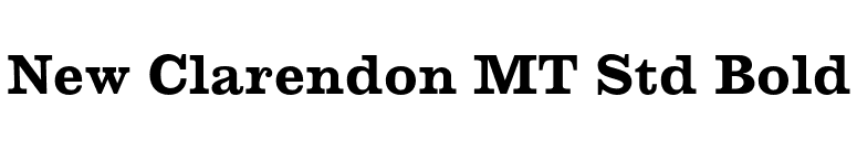 New Clarendon MT Std Bold font preview