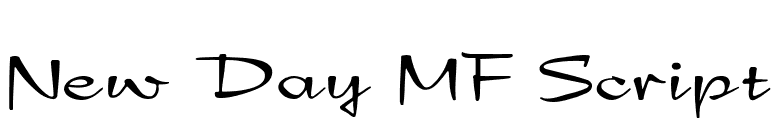 New Day MF Script font preview