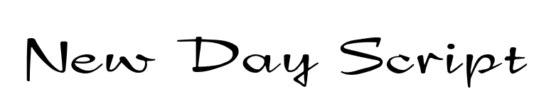 New Day Script font preview