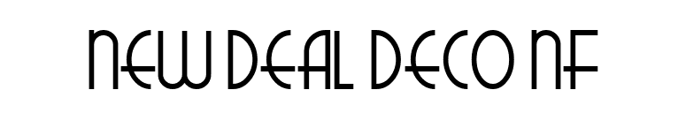 New Deal Deco NF font preview