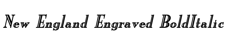New England Engraved BoldItalic font preview