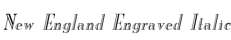 New England Engraved Italic font preview