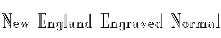 New England Engraved Normal font preview