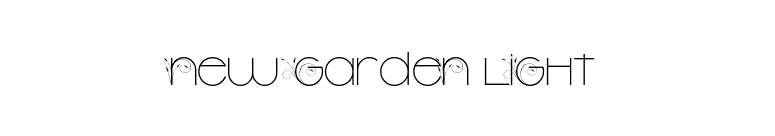 New Garden Light font preview
