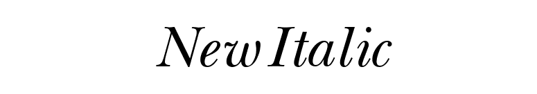 New Italic font preview