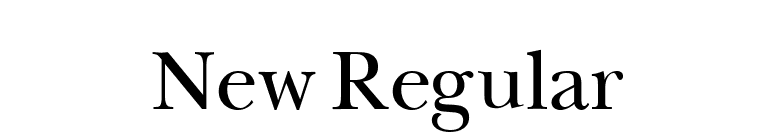 New Regular font preview