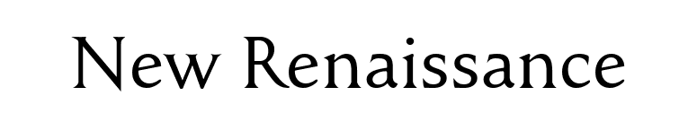 New Renaissance font preview