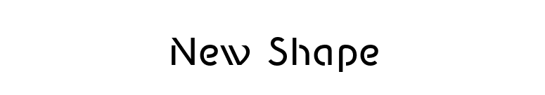 New Shape font preview