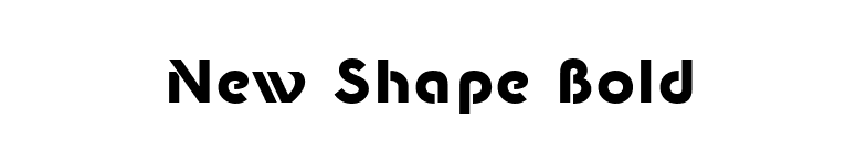 New Shape Bold font preview