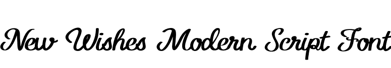 New Wishes Modern Script Font font preview
