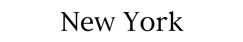 New York font preview