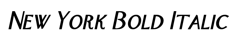 New York Bold Italic font preview