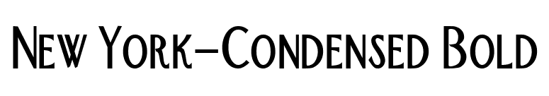 New York-Condensed Bold font preview