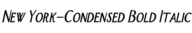 New York-Condensed Bold Italic font preview