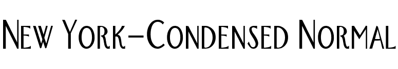 New York-Condensed Normal font preview