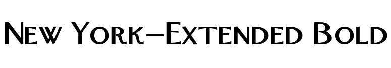 New York-Extended Bold font preview