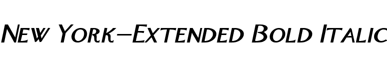 New York-Extended Bold Italic font preview