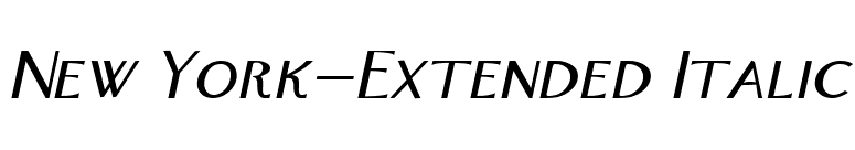 New York-Extended Italic font preview