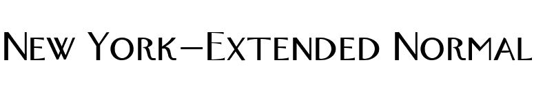 New York-Extended Normal font preview