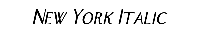New York Italic font preview