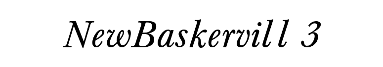 NewBaskervill 3 font preview