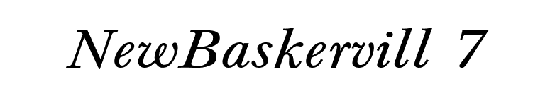 NewBaskervill 7 font preview