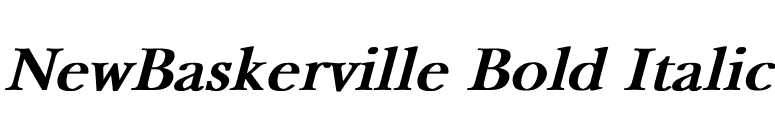 NewBaskerville Bold Italic font preview