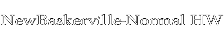 NewBaskerville-Normal HW font preview