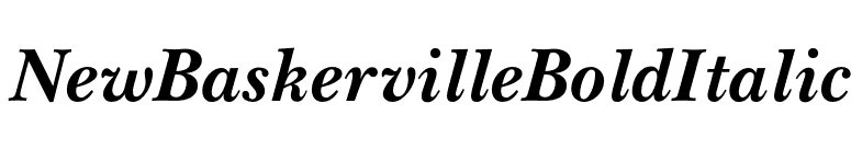 NewBaskervilleBoldItalic font preview