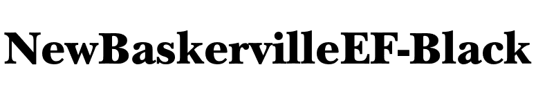 NewBaskervilleEF-Black font preview