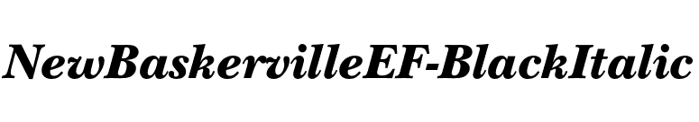 NewBaskervilleEF-BlackItalic font preview