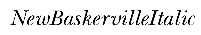 NewBaskervilleItalic font preview