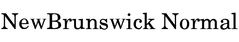 NewBrunswick Normal font preview