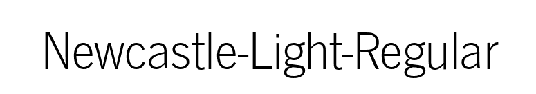 Newcastle-Light-Regular font preview