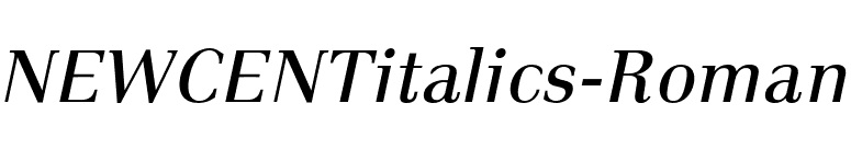 NEWCENTitalics-Roman font preview