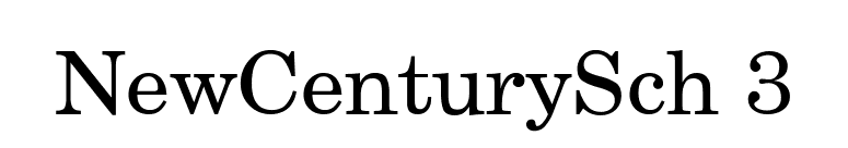 NewCenturySch 3 font preview