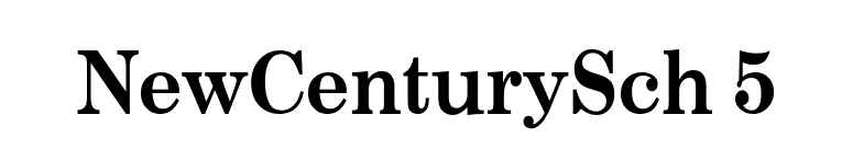 NewCenturySch 5 font preview