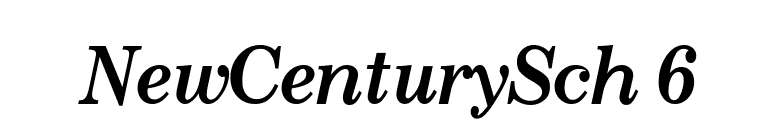 NewCenturySch 6 font preview