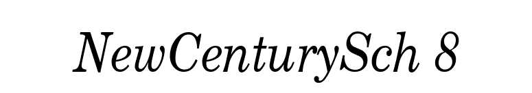 NewCenturySch 8 font preview