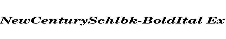 NewCenturySchlbk-BoldItal Ex font preview