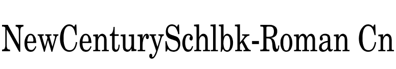 NewCenturySchlbk-Roman Cn font preview