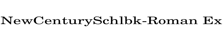 NewCenturySchlbk-Roman Ex font preview