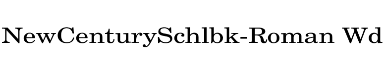 NewCenturySchlbk-Roman Wd font preview