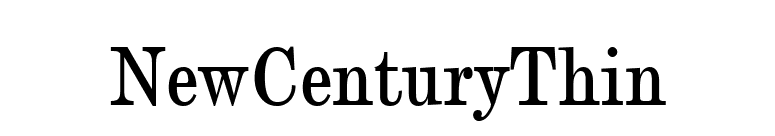 NewCenturyThin font preview