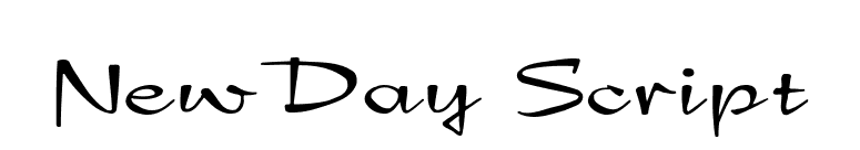 NewDay Script font preview